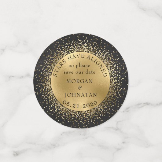 hemelse middernacht gouden maan met behoud van dat confetti (Kleine voorkant)