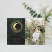 hemelse middernacht sterren twee Foto Save the Dat Kaart (Staand voorkant)