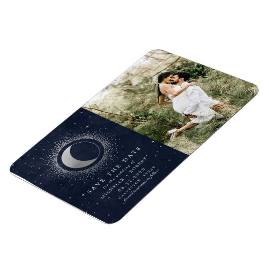 hemelse middernacht sterren twee Foto Save the Dat Magneet (Linkerzijde)