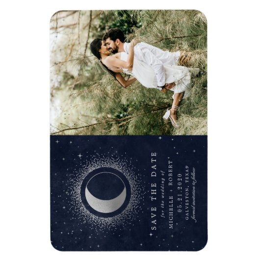 hemelse middernacht sterren twee Foto Save the Dat Magneet (Verticaal)