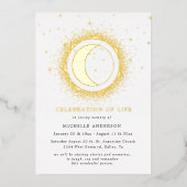 hemelse middernacht viering van het leven folie uitnodiging (Voorkant)