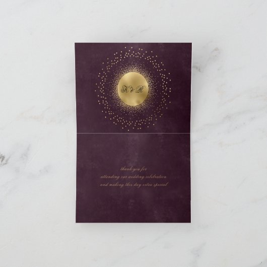 hemelse middernacht zwarte gouden sterren Dank je  Bedankkaart (Binnen)