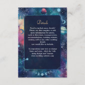 Hemelse Midnight Moon Wedding Details Informatiekaartje (Voorkant)