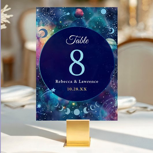 Hemelse Midnight Moon Wedding Kaart