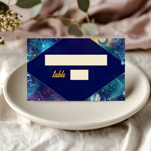 Hemelse Midnight Moon Wedding Plaatskaartje