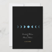 Hemelse Midnight Moon Wedding Save The Date (Achterkant)