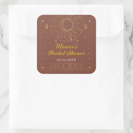 Hemelse Midsummer Night's Dream Bruiloftsfeestje Vierkante Sticker (Tas)