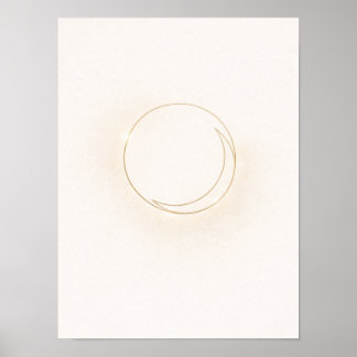Hemelse Minimale Cirkel Wandkunst - Boho Zonneschi Poster