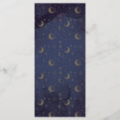 Hemelse Mistiche Elegante Script Bruiloft Diner Menu (Achterkant)