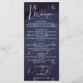 Hemelse Mistiche Elegante Script Bruiloft Diner Menu