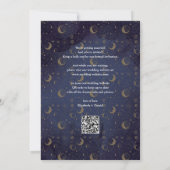 Hemelse Mistichele Sterren En Maan QR Code Trouwen Save The Date (Achterkant)