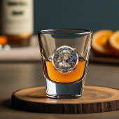 Hemelse Moderne Astrologie Symbool Fantasie Maagd Shot Glas