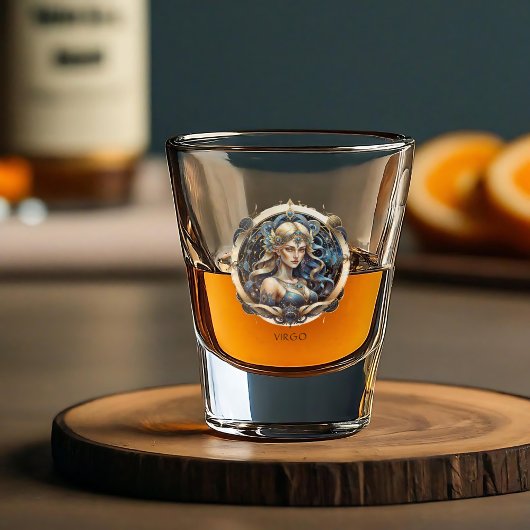 Hemelse Moderne Astrologie Symbool Fantasie Maagd Shot Glas
