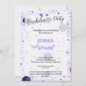 Hemelse moderne bruiloft vrijgezellenfeest kaart (Voorkant)