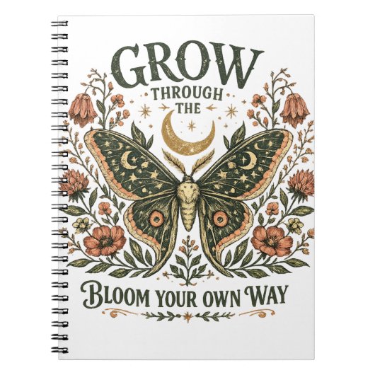 Hemelse Mot Bloemensticker Notitieboek (Voorkant)