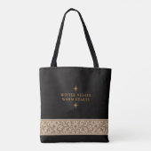 Hemelse Mot Gotische Kerstmis Tote Bag (Achterkant)