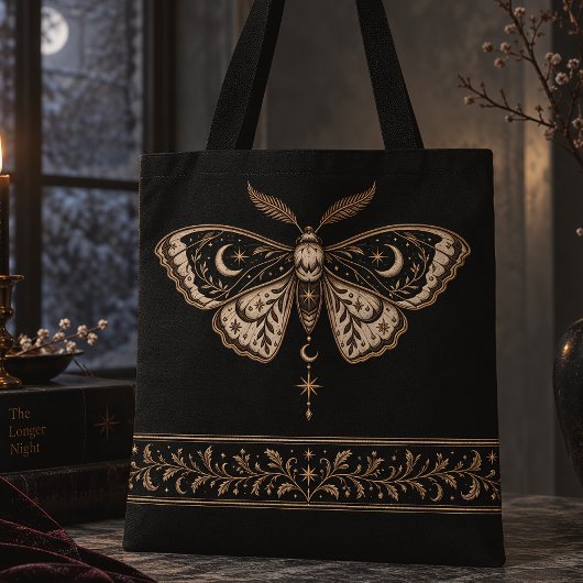 Hemelse Mot Gotische Kerstmis Tote Bag