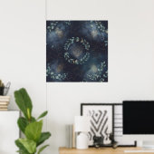 Hemelse Mot Maanfase Laurus Poster (Thuiskantoor)