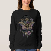 Hemelse Mot Maanfasen Gotische Heks Sweatshirt (Voorkant)