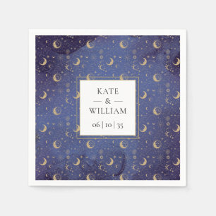 Hemelse Mysterieuze Gouden Manen En Sterren Bruilo Servet