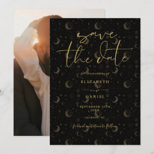 Hemelse Mysterieuze Sterren En Maan Foto Bruiloft Save The Date