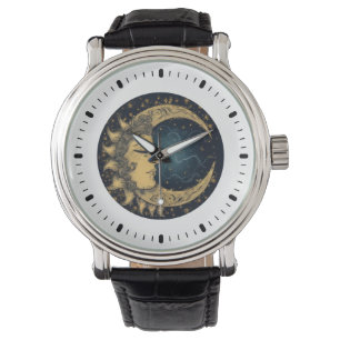 Hemelse Mysterieuze Zon Maan Horloge