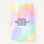 Hemelse Mystiek Maan Godin Regenboog Foto ID Badge (Achterkant)