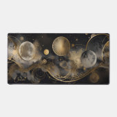 Hemelse Mystiek Zwart Goud Gepersonaliseerde Naam Bureaumat (Voorkant)