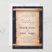 Hemelse Mystieke Elementen Halloween Huwelijk Kaart (Voorkant)