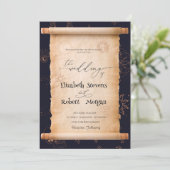 Hemelse Mystieke Elementen Halloween Huwelijk Kaart (Staand voorkant)