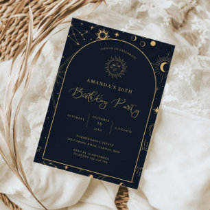 Hemelse Mystieke Elementen Starsign 50ste verjaard Kaart