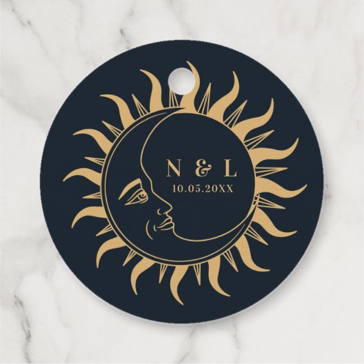 Hemelse Mystieke Elementen Sterrenbeelden Bedankjes Labels (Achterkant)