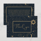 Hemelse Mystieke Elementen Sterrenbeelden Bedankkaart (Voorkant / Achterkant)