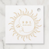 Hemelse Mystieke Elementen Sterrenbeelden Envelop Bedankjes Labels (Achterkant)