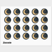 Hemelse Mystieke Elementen Sterrenbeelden Envelop Ronde Sticker (Vel)