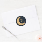 Hemelse Mystieke Elementen Sterrenbeelden Envelop Ronde Sticker (Envelop)