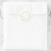Hemelse Mystieke Elementen Sterrenbeelden Envelop Ronde Sticker (Tas)