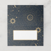 Hemelse Mystieke Elementen Sterrenbeelden Plaatskaartje (Buitenkant ongevouwen)