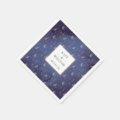 Hemelse mystieke gouden manen en sterren bruiloft servet (Hoek)