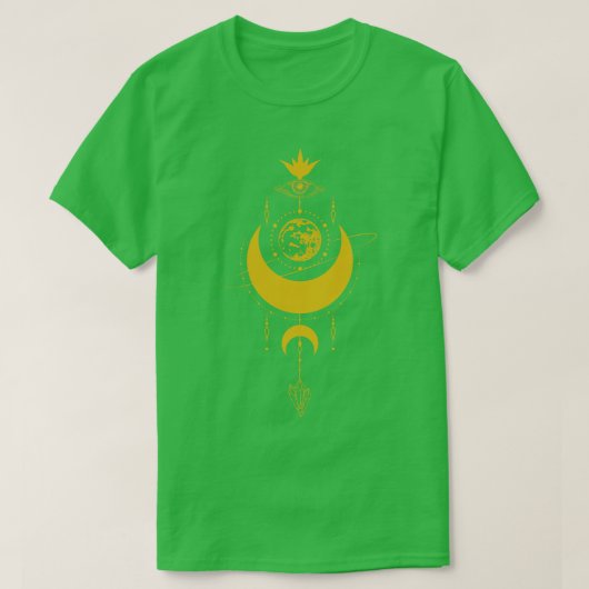 Hemelse Mystieke Halve Maan T-shirt (Design voorkant)