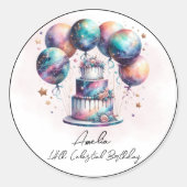 Hemelse Mystieke Kosmische Astrologie Dank u Ronde Sticker (Voorkant)