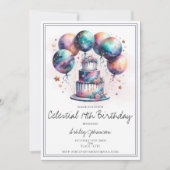 Hemelse mystieke kosmische astrologie verjaardag kaart (Voorkant)