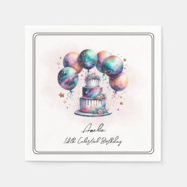 Hemelse Mystieke Kosmische Astrologie Verjaardagsf Servet