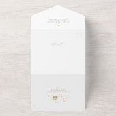 Hemelse Mystieke Maan Sterren Halo Bruiloft All In One Uitnodiging (Buitenkant)