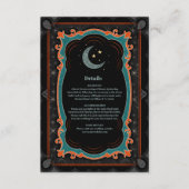 Hemelse Mystieke Maan Sterrennacht bruiloft Informatiekaartje (Voorkant)