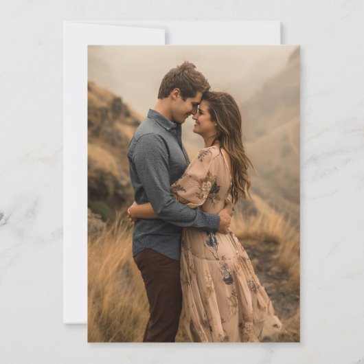 Hemelse Mystieke Maan Sterrennacht Trouwfoto Kaart (Achterkant)