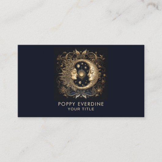 Hemelse Mystieke Maan Visitekaartje (Voorkant)