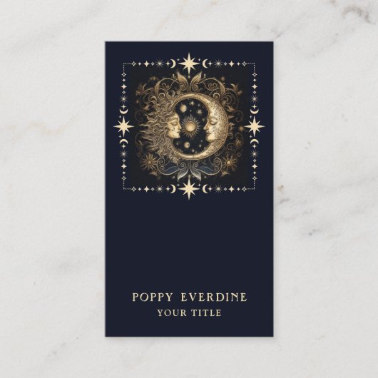 Hemelse Mystieke Maan Visitekaartje (Voorkant)