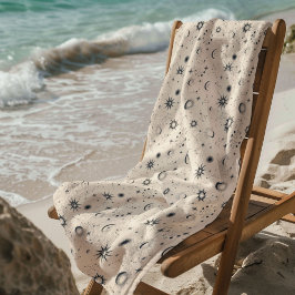 Hemelse mystieke naadloze patroon strandlaken