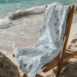 Hemelse mystieke naadloze patroon strandlaken